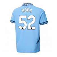 Camisa de Futebol Manchester City Oscar Bobb #52 Equipamento Principal 2024-25 Manga Curta